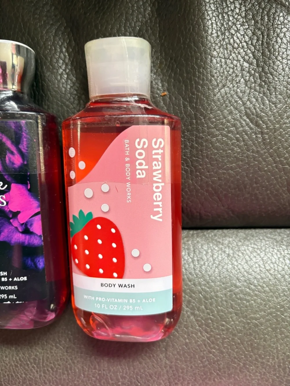 Bath and body shower gel set in dark kiss and strawberry soda
